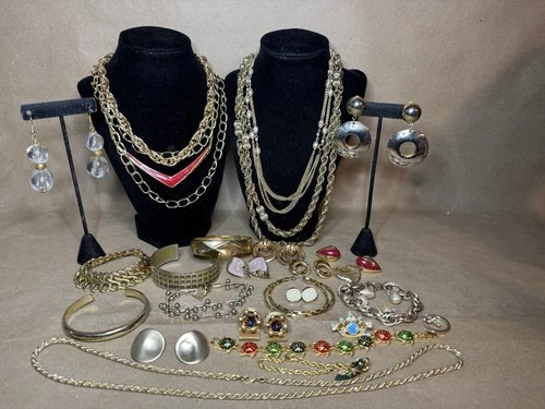 Vintage Gold-Tone Jewelry Lot Napier Ann Klein Trifari Germany Monet KJL