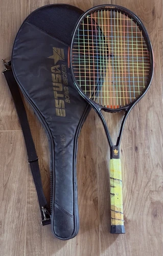 Vtg Boris Becker ESTUSA ProVantech BKS Tennis Racquet w/ Orig COVER , 4 1/4"Grip