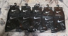 Nike Dri Fit Dry Cushioned Cotton Quarter Crew Socks 10 Pairs Size 5-9