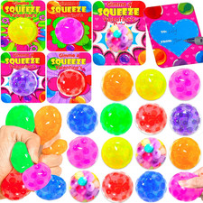 24 Pack Valentines Day Gifts for Kids Class Stress Balls with Valentines Day Car