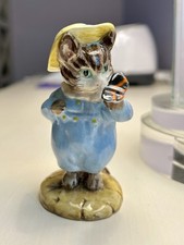 Vintage 1989 Royal Albert Beatrix Potter Tom Kitten  Butterfly Figurine