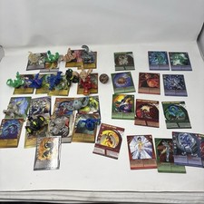 Bakugan Toy Lot 16 Figures & 17 Metal Cards +...