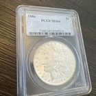1886 Morgan Silver Dollar - 90% Silver - Philadelphia Mint PCGS MS64
