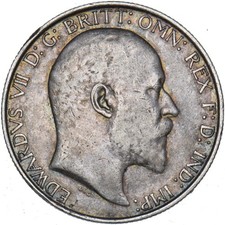 1906 Florin - Edward VII British Silver Coin - Nice