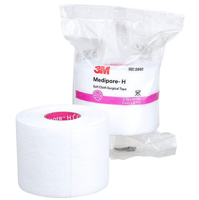 3m 2862 Medipore H Soft Cloth Surgical Tape 2'' x 10 Yards - 2 Rolls
