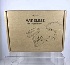 Vont Wireless FM Transmitter Bluetooth Fast Charging Micro SD Card Slot Open Box