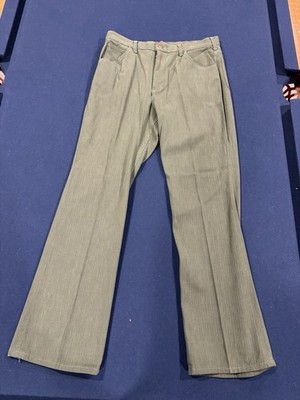 Vintage Lee Boot Cut Flare Green Pinstripe Pants