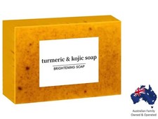 100g Turmeric Hand Made Lemon Kojic Acid Face Body Soap Deep Cleaning