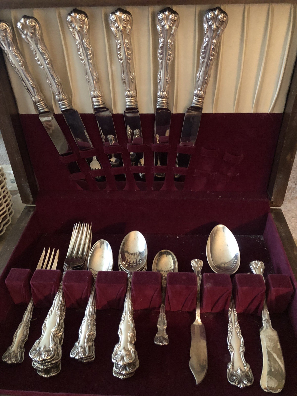 33 Piece Birks BIR7 Pattern  Ornate Regency Plate  Flatware 