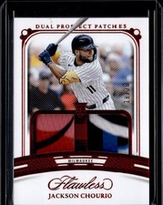 JACKSON CHOURIO #/20 2024 PANINI FLAWLESS DUAL 6 COLOR RUBY PATCH RC BREWERS