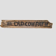 Ye Old Cow Path Vintage Rustic Barn Wood Sign 25"x3.5" Farmhouse Décor Primitive