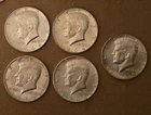 1964 Kennedy Half Dollar - 90% Silver Lot of 5 - SPOT VALUE