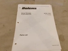 BOLENS SNOW THROWER FRONT HITCH KIT MODEL 19235 PARTS LIST