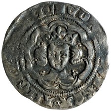 Edward III half groat, series C, London mint.