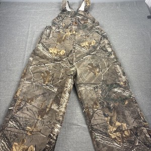 Carhartt Realtree Double Knee Camo Overalls Hunting Bibs Size 16 Insulated