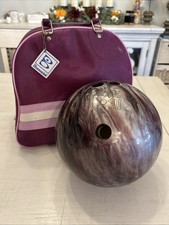 Vintage Galaxie 300 Purple Bowling ball with Purple Brunswick Bag Don Carter