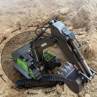 JIKEFUN Huina 1593 1:14 2.4Ghz 22CH RC Truck Remote Excavator Truck Remote Control Toy