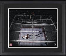 Mankind WWE Framed Signed 16x20 Hell In A Cell Photo with "HIAC '98" Inscription