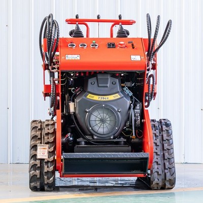 Track EPA 23HP 739cc Mini Skid Steer Bucket & Mower & Fork 3