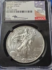 2020 (W) $1 American Silver Eagle NGC MS70 FDI Mercanti Signature Black Core
