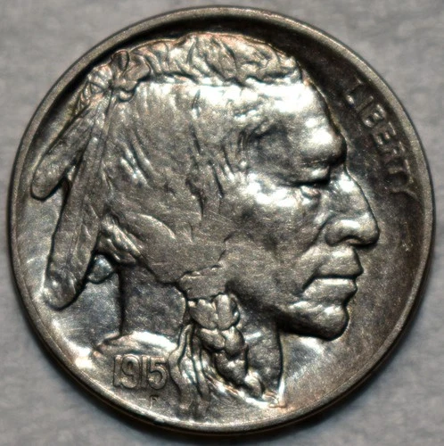 About Uncirculated 1915-D Buffalo Nickel, Highly Lustrous & Barely Circulated.