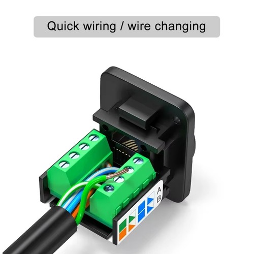 RJ45 CAT5E Cable Scoket rj45 Panel Installation Module Cable Extender 56259 - Afbeelding 6 van 7