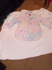 Women’s Lauren Ralph Lauren Paisley Jersey Capri Sleep Set Pajamas Large Pretty