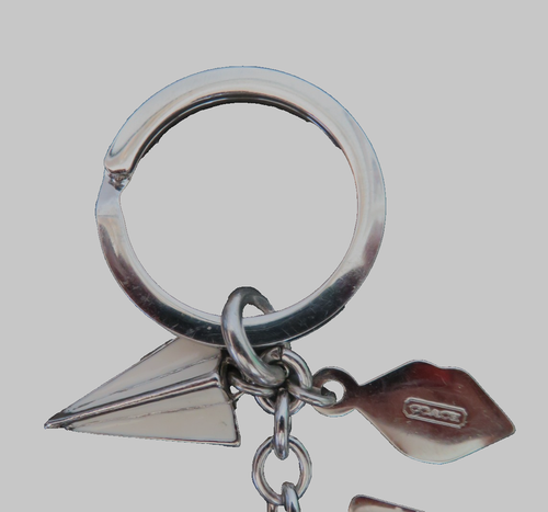 Coach Cluster Bag Charm Silver Keychain Love Letters Colorful - Picture 3 of 5