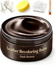 Leather Recoloring Balm, Leather  Vinyl Color Restorer Conditioner - Dark Brown