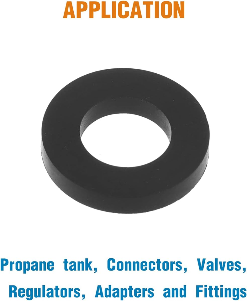 Propane Gas Adapter ORings, 10Pcs Propane Tank Gasket, Soft Rubber O