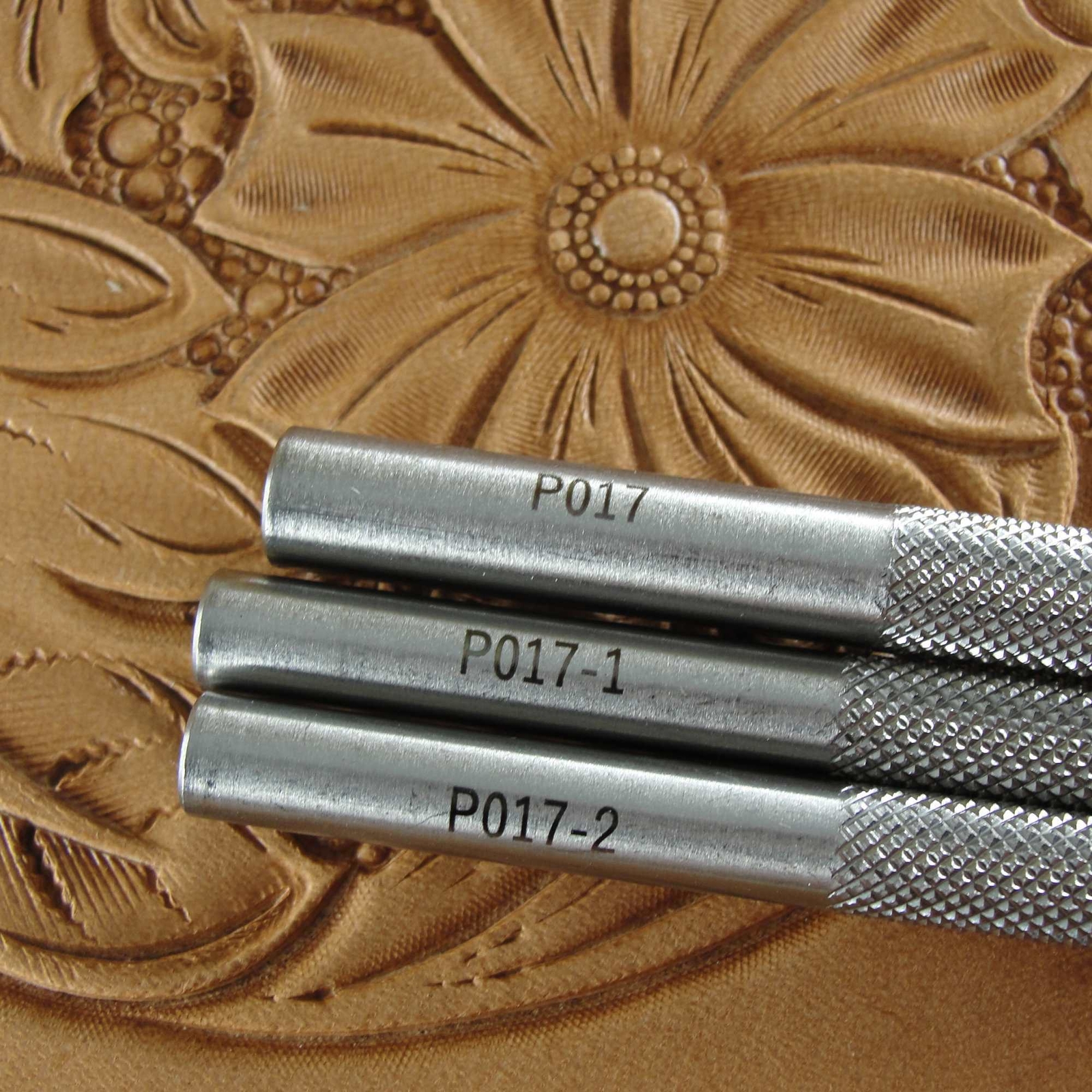 Small Horizontal Thumb Print Stamps, Set of 3 Leather Stamping Tools, Stainless