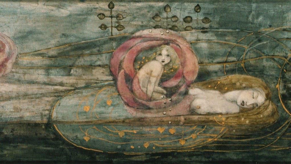 洋書 Sleeping Beauty (Macdonald Fairy Tales) Sleeping Princess Frances MacDonald Art Nouveau Fairy Tale Print