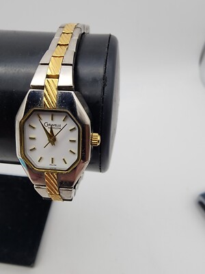Vtg Caravelle Bulova Watch. Two Toned Silver/gold Tested  display picture 2