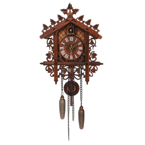 Classical Cuckoo Wall Clock Hanging Wooden Bird Clock Home Decor Creative Gifts - Picture 2 of 7