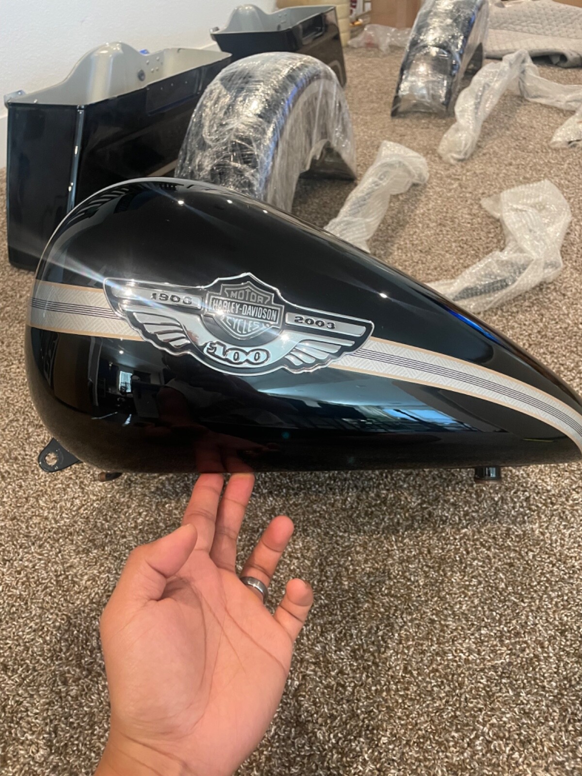 100th anniversary harley davidson softail heritage tin paint set and