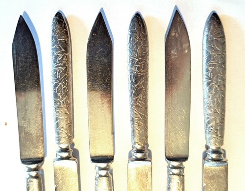 Antique Silverplate Fruit Knives - Set of 6 - Picture 2 of 6
