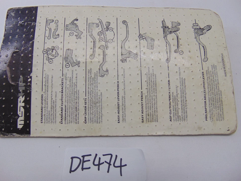 CONJUNTO DE ALAVANCA DE FREIO E EMBREAGEM MSR SUZUKI RMZ450 2005 2006 Amarelo Novo - Imagem 4 de 4