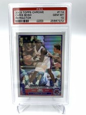 2003 Topps Chrome Refractor Chris Bosh ROOKIE RC #114 PSA 10 GEM MINT
