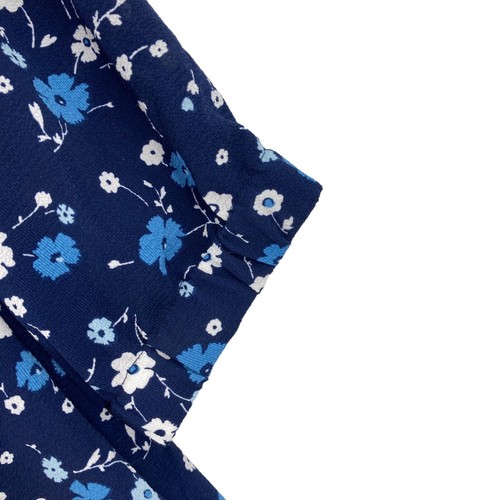 Michael Kors Women's Blue Floral Off the Shoulder Round Hem Blouse Top Size XS - Picture 4 of 11