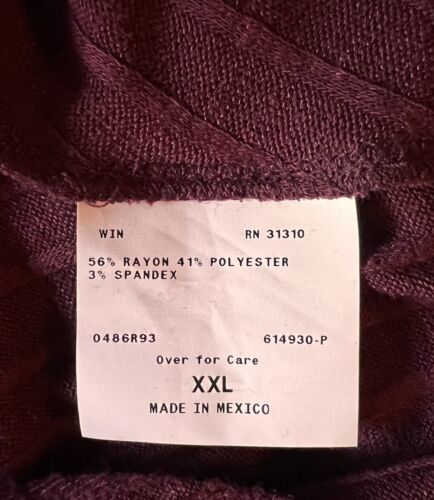 Alyx Women’s Long Sleeve Shirt Size XXL Round Neck Color Is Wine Very Cute! - Picture 7 of 8