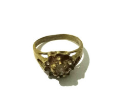 ANELLO ESTREMAMENTE ANTICO VINTAGE BRONZO QUASI ORIENTALE DORATURA CON TOCCO ...