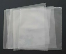 5 BUSTINE BUSTE LUSSO CUSTODIE COPERTINA PVC TRASPARENTE X DISCO DISCHI 33 GIRI