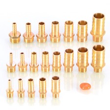 Brass Male Thread Fitting x Barb Hose Tail End Connector For Air Fuel Water BSP
