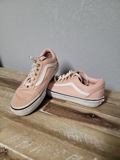 Vans Old Skool Satin Lux Pink White Lace Up Skate Shoes Womens Sz 6 Mens Sz 4.5