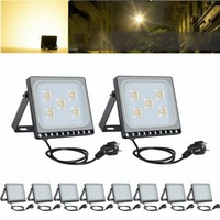 10X 30W Led Fluter Mit Stecker Flutlicht AußEn Strahler Scheinwerfer Warmweiß De