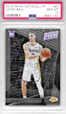 2017-18 PANINI THE NATIONAL VIP LONZO BALL ROOKIE CARD #67 PSA 10 GEM MINT