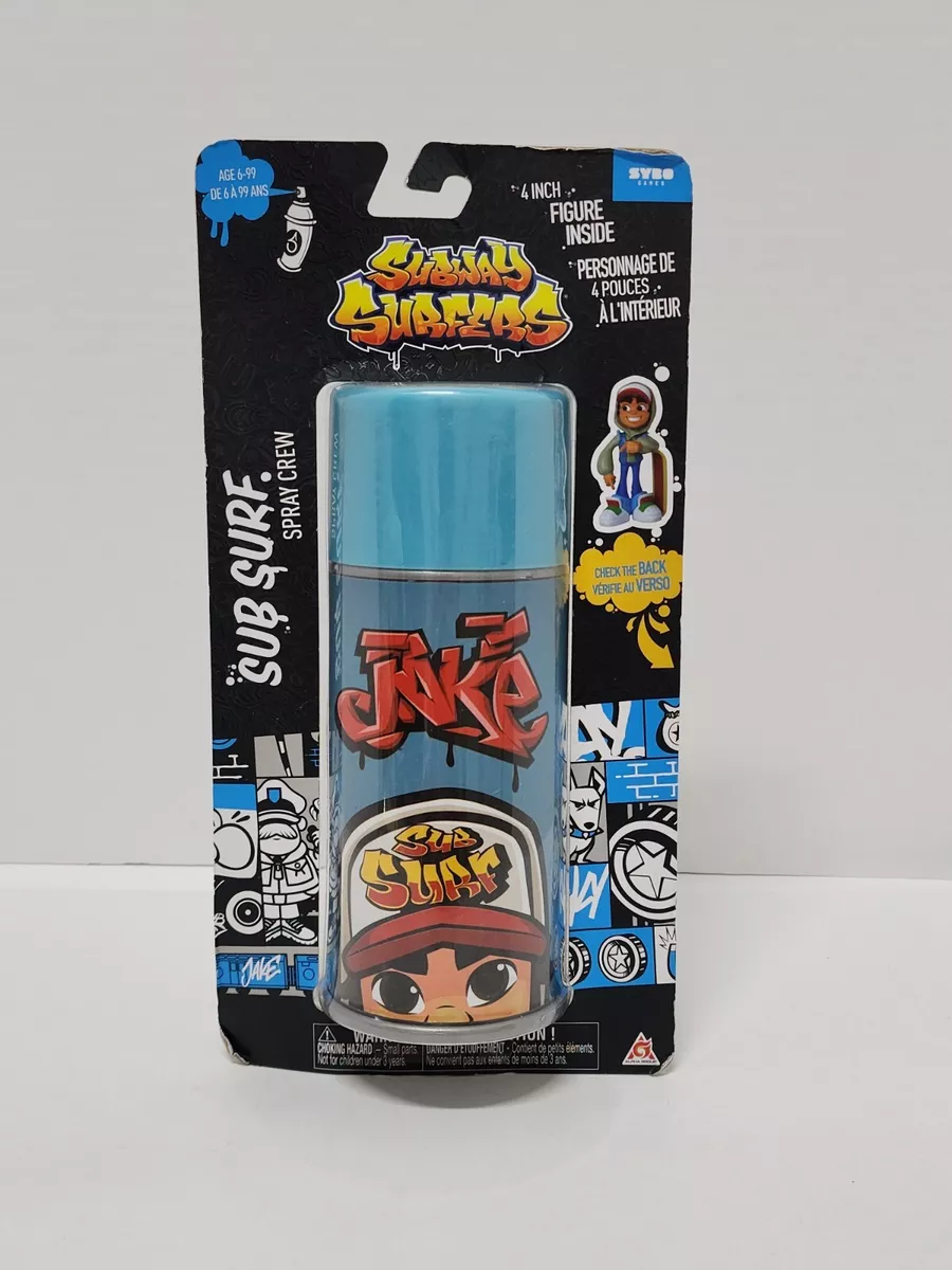 SUBWAY SURFERS Game Sub Surf Spray Crew 4 VINYL FIGURE Jake Spray Can  *NEW*