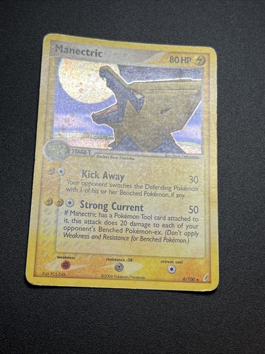 Pokemon Rare Holo Ex Crystal Guardians Eng 8/100 Manectric - Picture 11 of 11