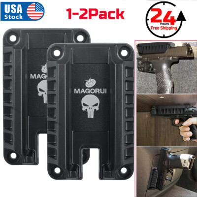 2Pcs Gun Magnetic Mount Holder 55lbs Magnet Holster Concealed in Car Wall Desk