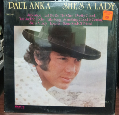 She's A Lady  Paul Anka Emus 12040 vinyl Record 1978 NM WITH WRAP